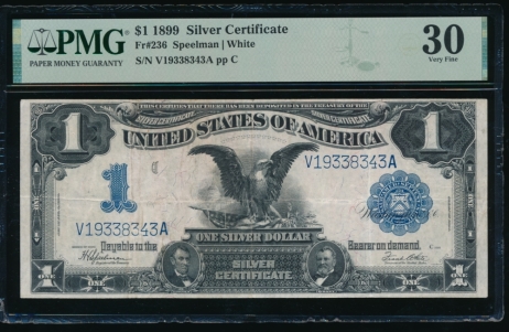 Fr. 236 1899 $1  Silver Certificate  PMG 30 V19338343A