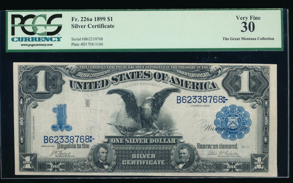 Fr. 226a 1899 $1  Silver Certificate  PCGS-C 30 B62338768