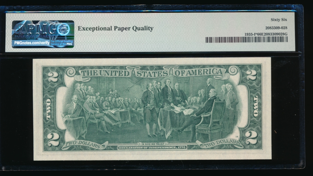 Fr. 1935-I 1976 $2  Federal Reserve Note Minneapolis star PMG 66EPQ I00293528* reverse