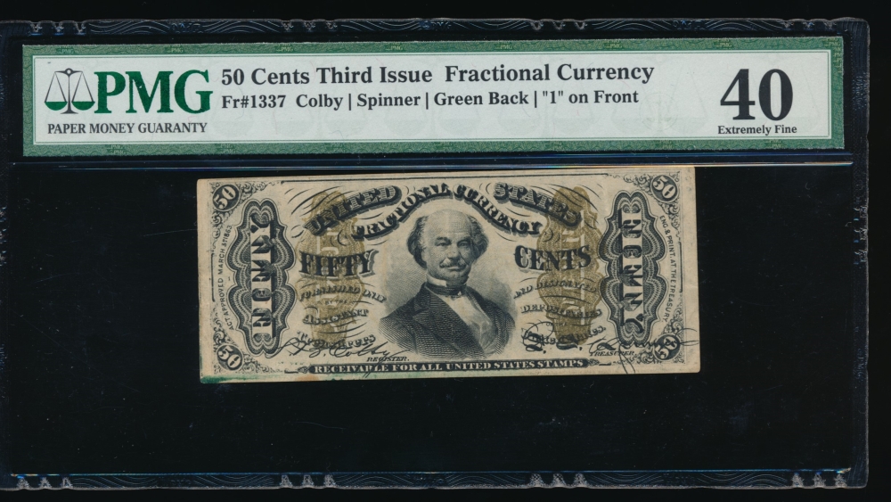 Fr. 1337  $0.50  Fractional Third Issue PMG 40 no serial number