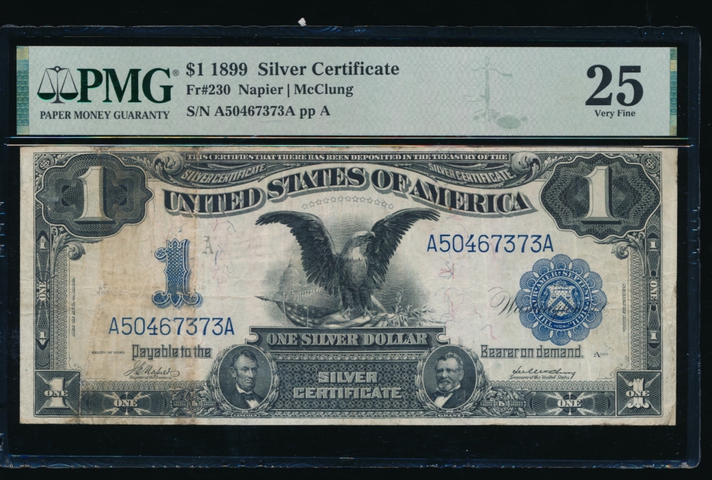 Fr. 230 1899 $1  Silver Certificate  PMG 25 A50467373A