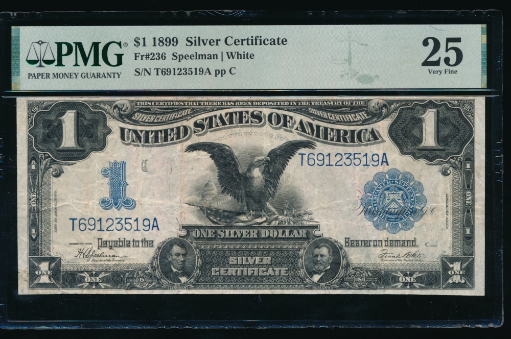 Fr. 236 1899 $1  Silver Certificate  PMG 25 T69123519A