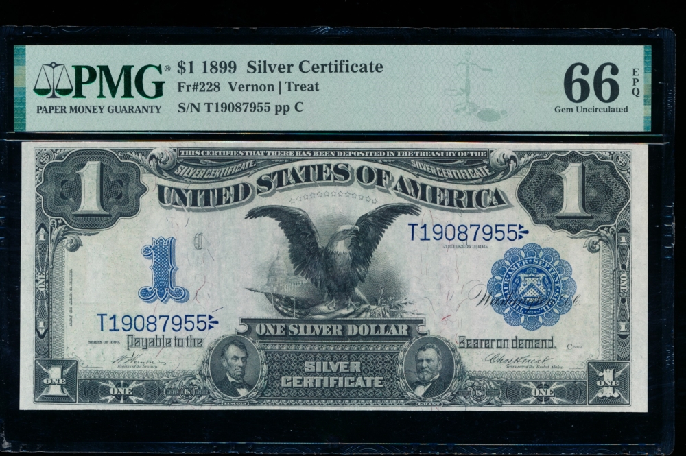 Fr. 228 1899 $1  Silver Certificate  PMG 66EPQ T19087955