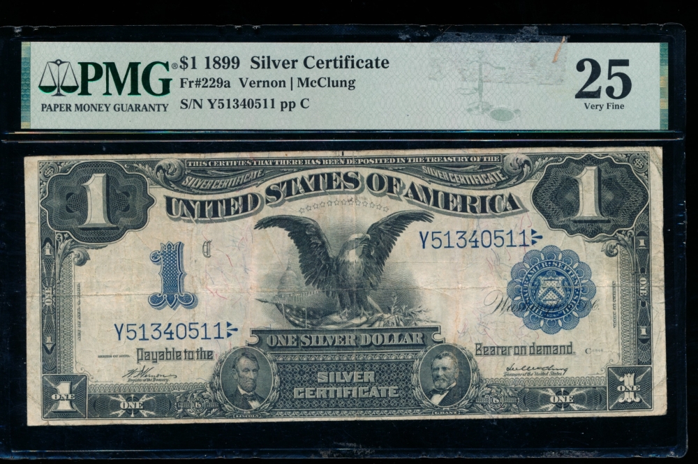 Fr. 229a 1899 $1  Silver Certificate  PMG 25 Y51340511