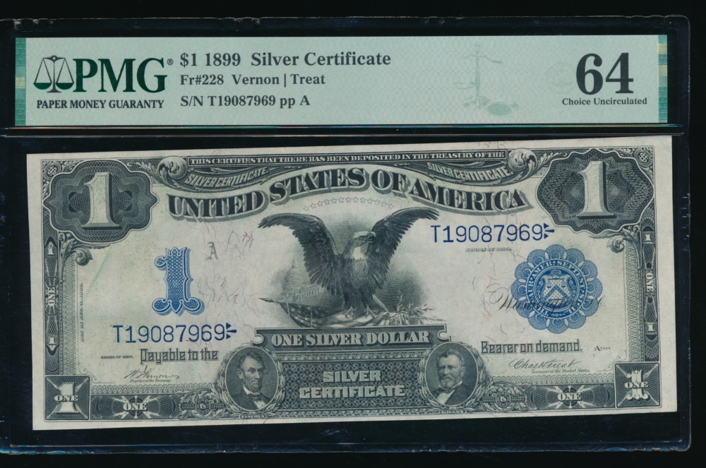 Fr. 228 1899 $1  Silver Certificate  PMG 64 T19087969