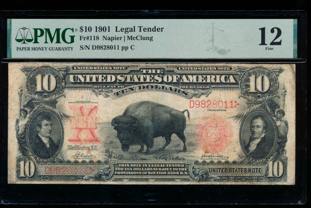 Fr. 118 1901 $10  Legal Tender  PMG 12 D9828011