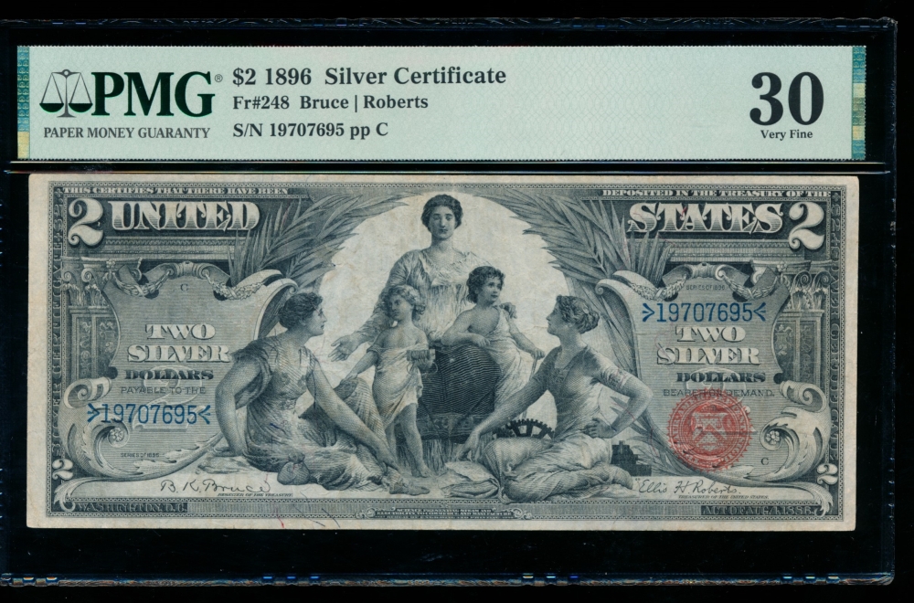 Fr. 248 1896 $2  Silver Certificate  PMG 30 19707695