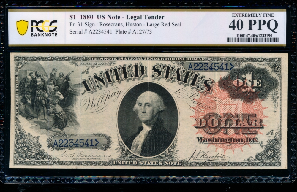 Fr. 31 1880 $1  Legal Tender  PCGS 40PPQ A2234541