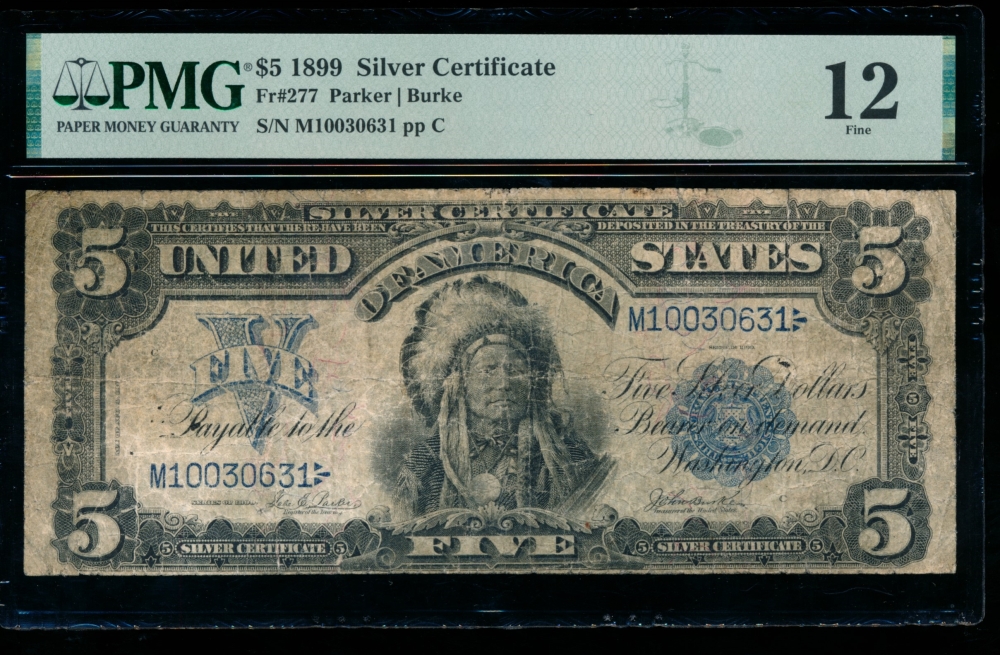 Fr. 277 1899 $5  Silver Certificate  PMG 12 M10030631