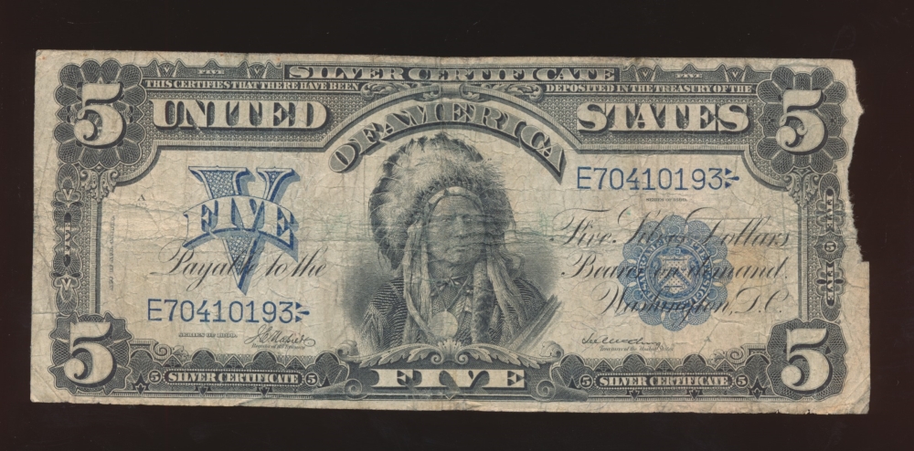 Fr. 275 1899 $5  Silver Certificate  VFa E7041093